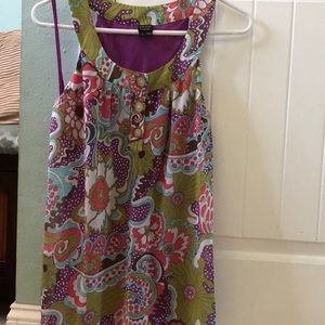 Multicolored nicole Miller polyester sleeveless top